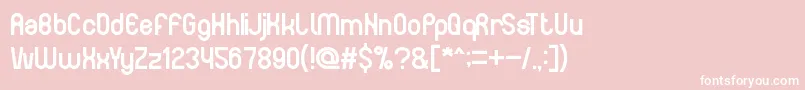 TheHappyFaceSmile Font – White Fonts on Pink Background