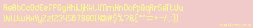 TheHappyFaceSmile Font – Yellow Fonts on Pink Background