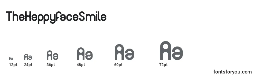 TheHappyFaceSmile Font Sizes
