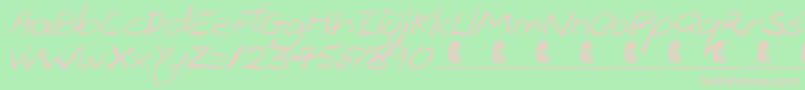 ThePits Font – Pink Fonts on Green Background