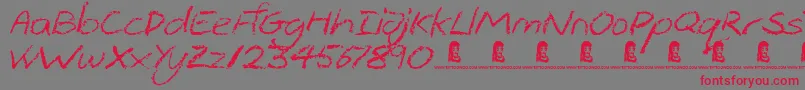 ThePits Font – Red Fonts on Gray Background