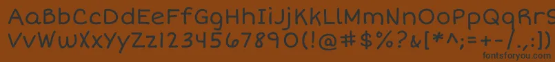 ShortstackRegular Font – Black Fonts on Brown Background