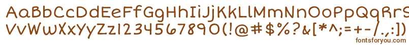 ShortstackRegular-fontti – ruskeat fontit valkoisella taustalla
