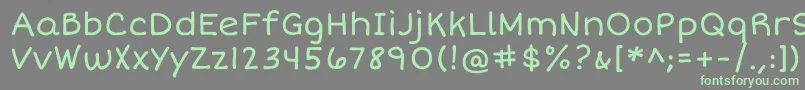 ShortstackRegular Font – Green Fonts on Gray Background
