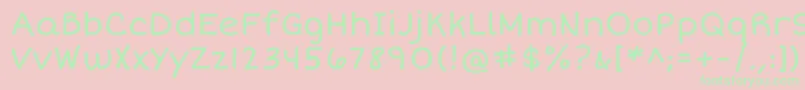 ShortstackRegular Font – Green Fonts on Pink Background