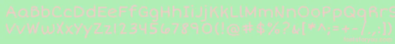 Czcionka ShortstackRegular – różowe czcionki na zielonym tle