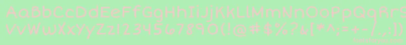 ShortstackRegular Font – Pink Fonts on Green Background