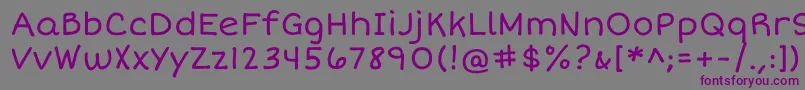 Шрифт ShortstackRegular – фиолетовые шрифты на сером фоне