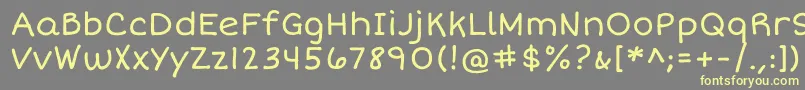 ShortstackRegular Font – Yellow Fonts on Gray Background