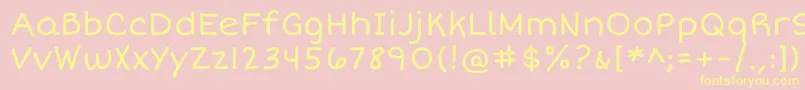 ShortstackRegular Font – Yellow Fonts on Pink Background