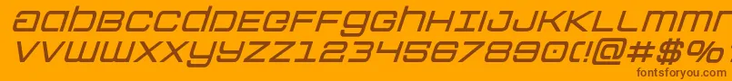 Colonymarinessemiboldital-Schriftart – Braune Schriften auf orangefarbenem Hintergrund