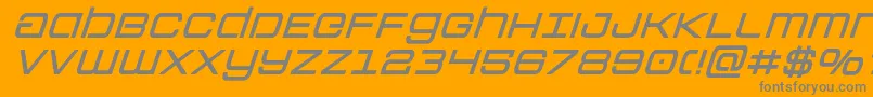 Fonte Colonymarinessemiboldital – fontes cinzas em um fundo laranja