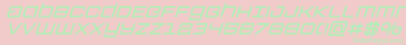 Colonymarinessemiboldital-Schriftart – Grüne Schriften auf rosa Hintergrund