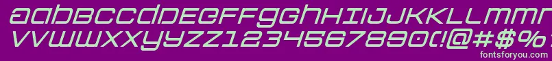 Colonymarinessemiboldital Font – Green Fonts on Purple Background