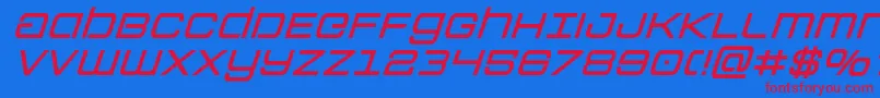 Colonymarinessemiboldital Font – Red Fonts on Blue Background
