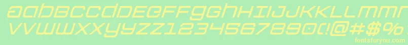 Colonymarinessemiboldital Font – Yellow Fonts on Green Background