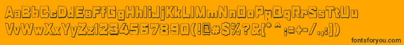 Шрифт RabaneraOutlineShadow – чёрные шрифты на оранжевом фоне