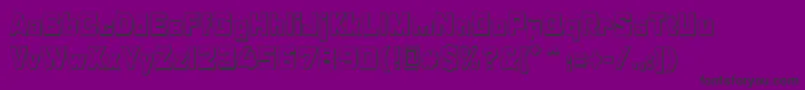 Fonte RabaneraOutlineShadow – fontes pretas em um fundo violeta