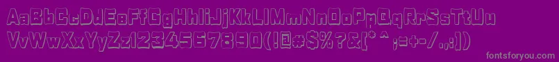 RabaneraOutlineShadow Font – Gray Fonts on Purple Background