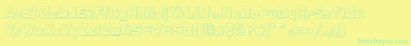 Więcej informacji o czcionce RabaneraOutlineShadow Czcionka RabaneraOutlineShadow – zielone czcionki na żółtym tle