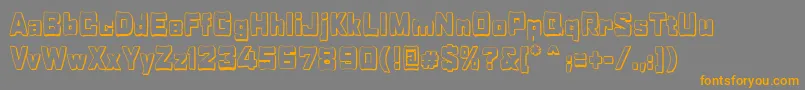 RabaneraOutlineShadow Font – Orange Fonts on Gray Background