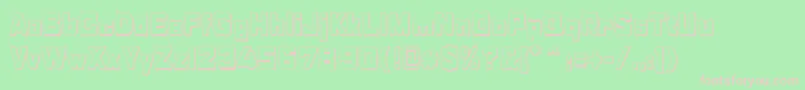 RabaneraOutlineShadow Font – Pink Fonts on Green Background