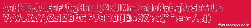 RabaneraOutlineShadow Font – White Fonts on Red Background
