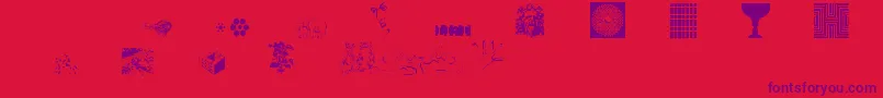 UseYourIllusion Font – Purple Fonts on Red Background