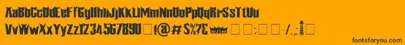 More about Minangkabau Font Minangkabau Font – Black Fonts on Orange Background