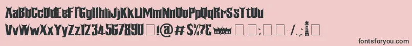 Minangkabau Font – Black Fonts on Pink Background