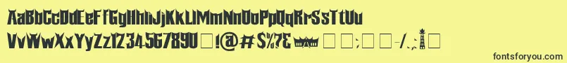 Minangkabau Font – Black Fonts on Yellow Background