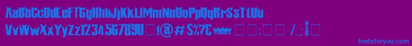 Minangkabau Font – Blue Fonts on Purple Background