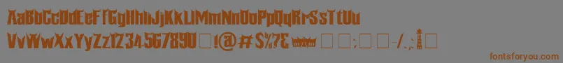 Minangkabau Font – Brown Fonts on Gray Background