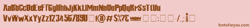 Minangkabau Font – Brown Fonts on Pink Background