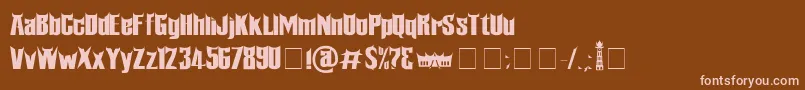 Шрифт Minangkabau – розовые шрифты на коричневом фоне