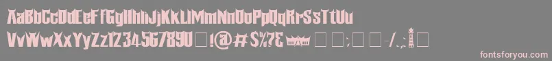 Minangkabau Font – Pink Fonts on Gray Background