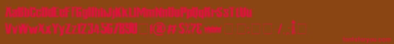 Minangkabau Font – Red Fonts on Brown Background