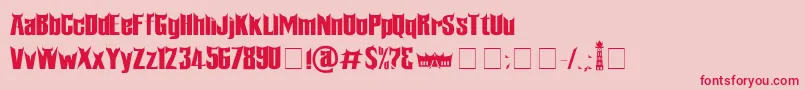 Minangkabau Font – Red Fonts on Pink Background