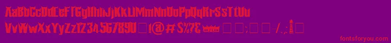 Minangkabau Font – Red Fonts on Purple Background