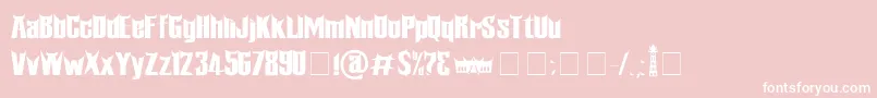Minangkabau Font – White Fonts on Pink Background