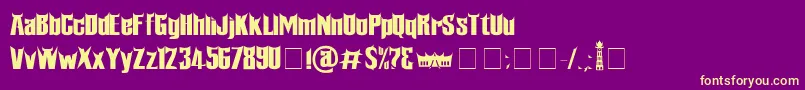 Minangkabau Font – Yellow Fonts on Purple Background