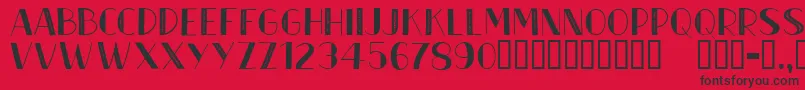 CfmetroparisienRegular Font – Black Fonts on Red Background