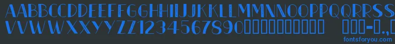 CfmetroparisienRegular Font – Blue Fonts on Black Background