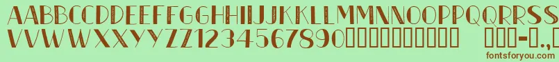 CfmetroparisienRegular Font – Brown Fonts on Green Background