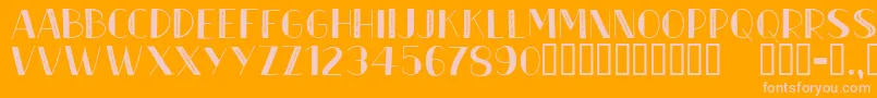 CfmetroparisienRegular Font – Pink Fonts on Orange Background