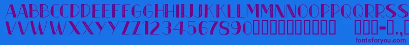 CfmetroparisienRegular Font – Purple Fonts on Blue Background