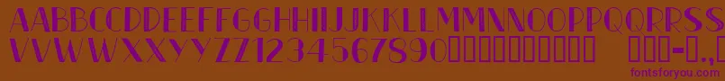 CfmetroparisienRegular Font – Purple Fonts on Brown Background