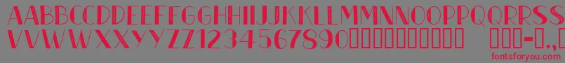 CfmetroparisienRegular Font – Red Fonts on Gray Background