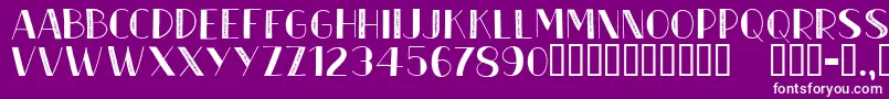CfmetroparisienRegular Font – White Fonts on Purple Background