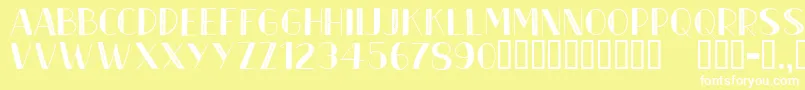 CfmetroparisienRegular Font – White Fonts on Yellow Background
